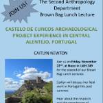 Brown Bag Lecture: Castelo de Cuncos Archaeological Project Experience in Central Alentejo, Portugal